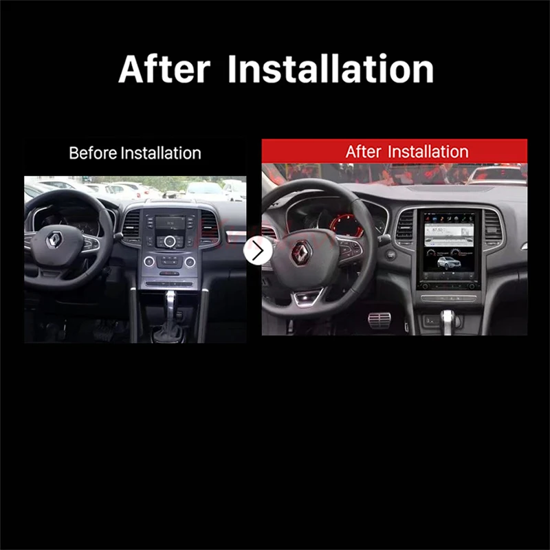 Best KiriNavi Telsa Style Vertical Screen 10.4‘’ 2 din android 7.1  automotivo head unit For Renaul KOLEOS / Megane 4 2016+ car radio 5