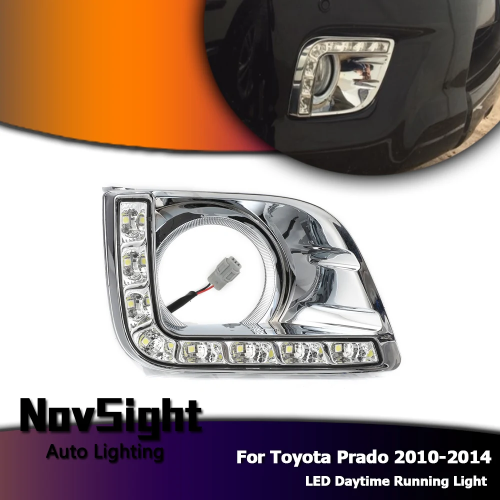 NOVSIGHT авто светодиодный свет DRL вождения дневного света противотуманных фар белый дневной для Toyota Prado 2010-2014 D25