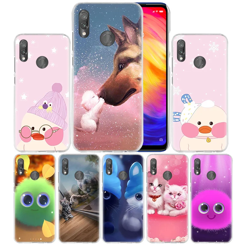 

Cat Kawaii Clouds Case for Xiaomi Redmi Note 7 K20 6 6A Pro Y3 7S 7A GO S2 5 MI Play A1 A2 8 lite Poco F1 Hard PC Phone Cover
