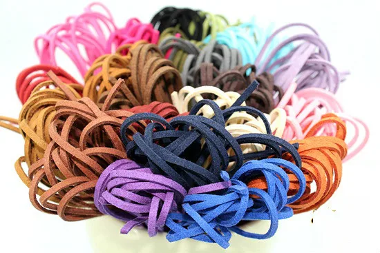 10 ярдов DIY браслет ожерелье шнур Корея бархат кожаный шнур 3 мм замша веревка