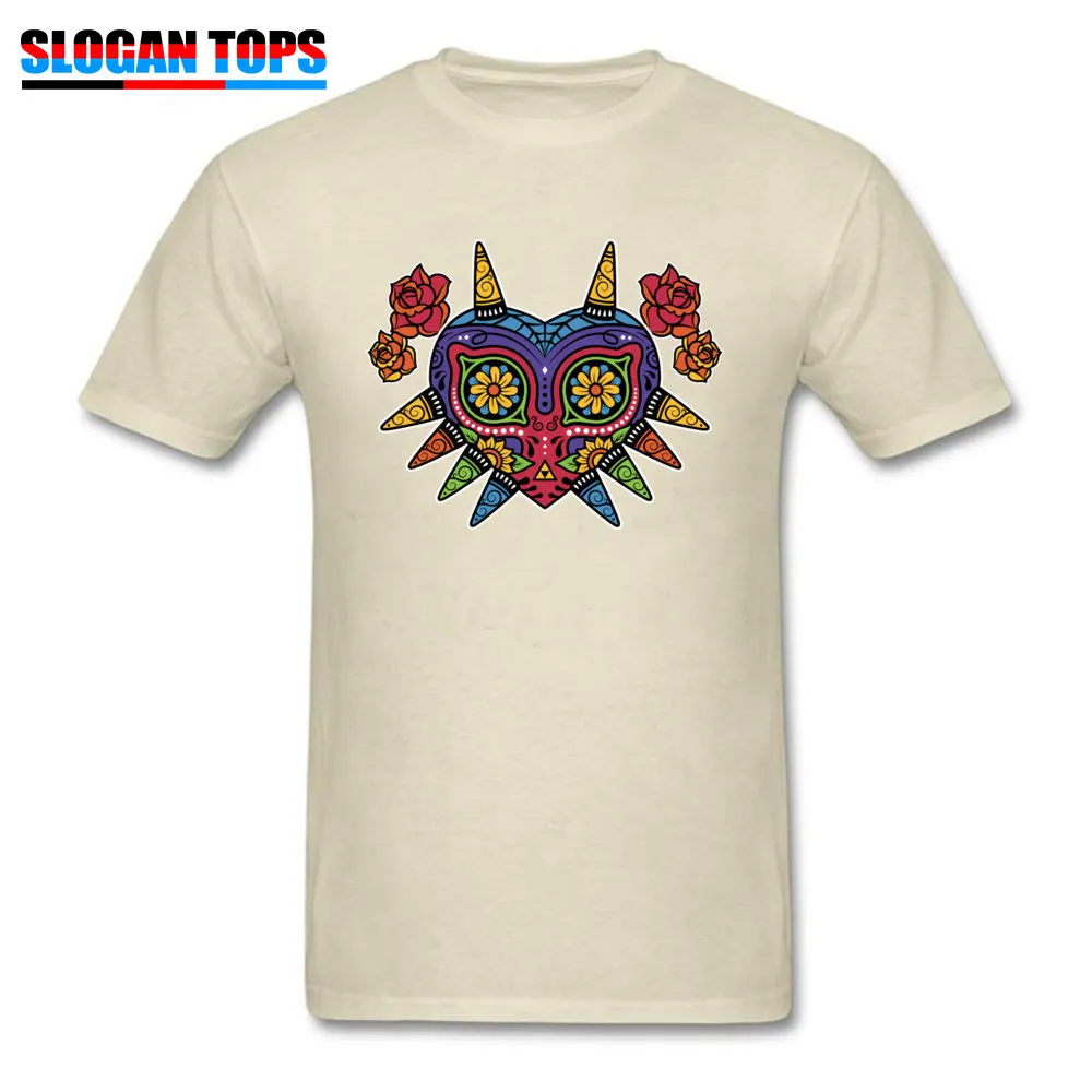 Young Latest Tops & Tees Round Neck Summer Fall 100% Cotton Fabric T-Shirt Comics Short Sleeve El Dia de la Majora Tops Shirt El Dia de la Majora beige