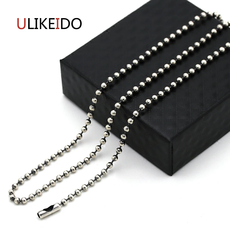

925 Sterling Silver Jewelry Pendant Necklaces Fishion Charm Punk Link Thai Silver Round Chain For Men And Women Fine Gift 743
