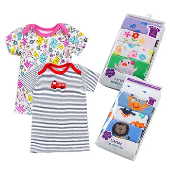 

5/pack Baby T-shirt Short sleeve tee boy girl New Brand Kids tops 100%Cotton o-neck cartoon toddler infant 3 6 9 18 24M clothing