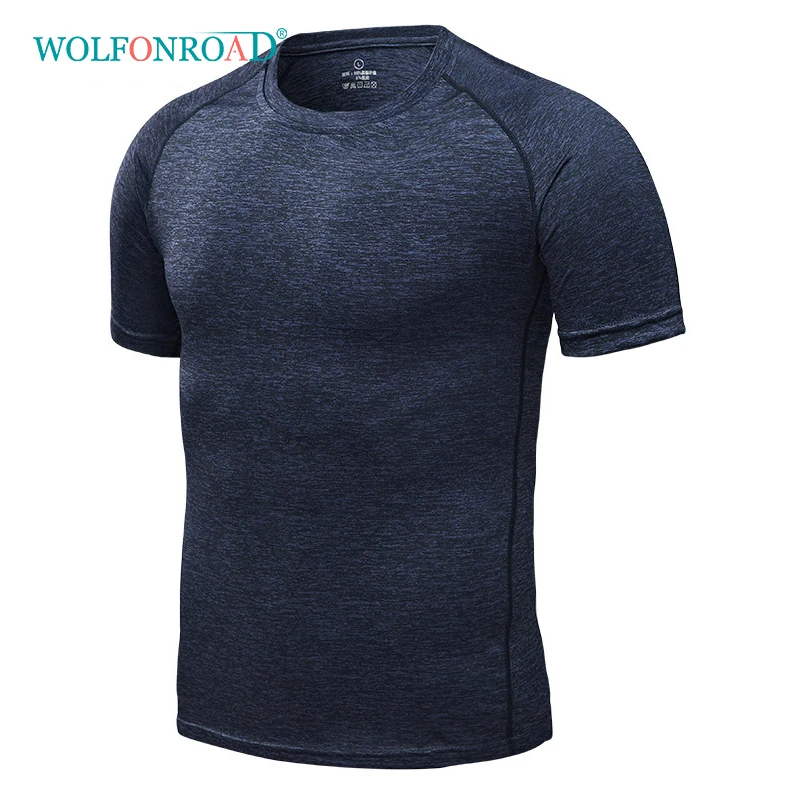 WOLFONROAD походные футболки мужские летние быстросохнущие Стрейчевые футболки для фитнеса и спортзала футболки для тренировок на открытом воздухе велосипедные футболки с коротким рукавом