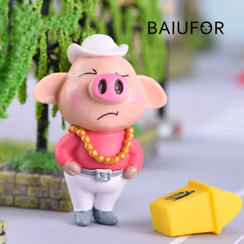 BAIUFOR миниатюрные Мультяшные богатые свиньи Фея Сад гном микро пейзаж Декор