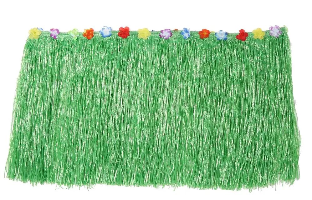 Красочный цветок Гавайских Луо тропический вечерние Украшение стола Трава юбка летние пляжные вечеринки украшения Юбка для стола трава - Цвет: green