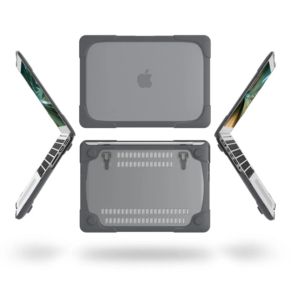 Shockproof Outer cover Case Foldable Stand For Macbook Air Pro