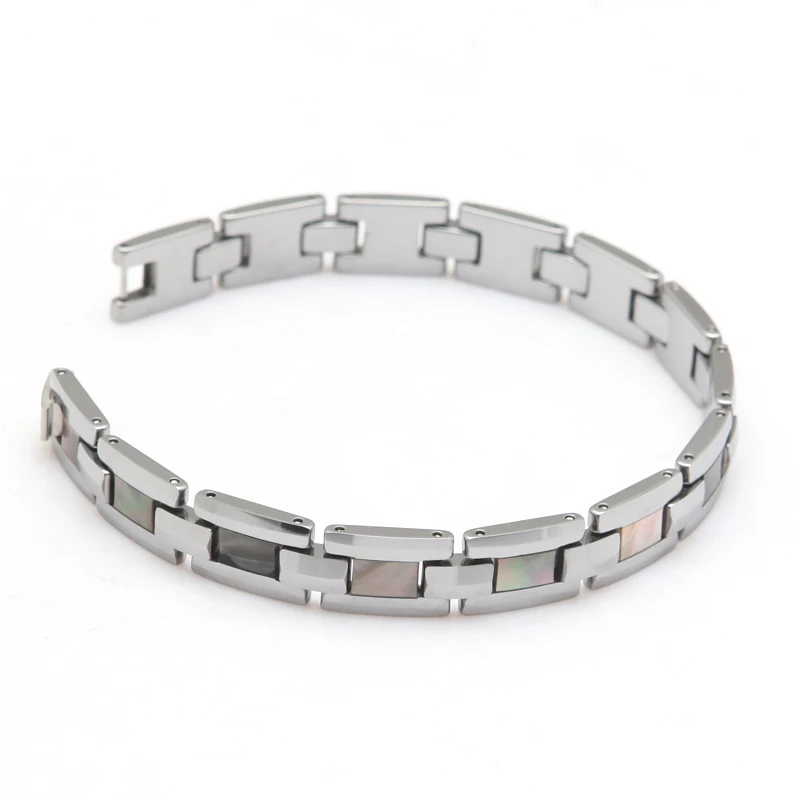 

2017 Fashion Jewelry Tungsten steel Bracelet Man's Link Chain Bracelet Length 22.5cm 1cm Wide Thickness 3mm Weight 67g