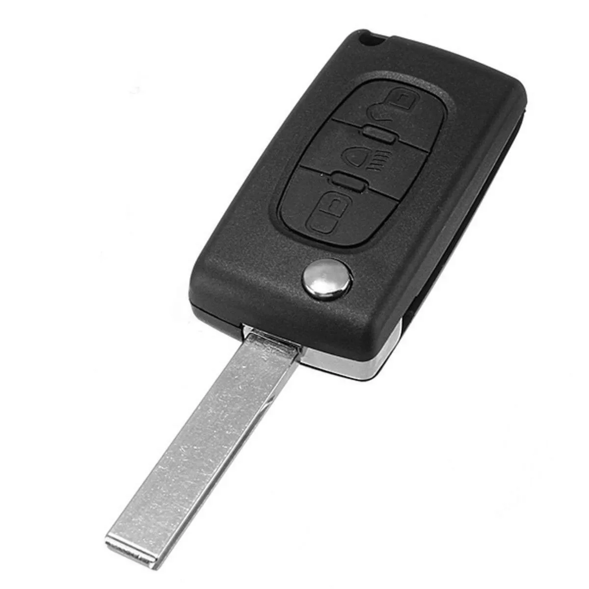 

For Citroen C2 C3 C4 C5 C6 C8 3 Buttons Flip Remote Car Key Case Cover Shell Fob VA2 Blade With Battery Holder