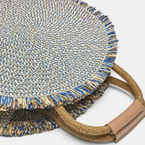 Круглый плетеная Сумка из ротанга ручной работы плетеная солома круг Crossbody Handag для женщин