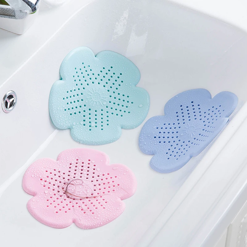 

DINIWELL Silicone Flower Outfall Drain Cover Basin Sink Strainer Filter Shower Hair Catcher Stopper Plug Kitchen Gadgets