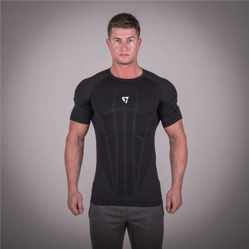 

Men's Gym Compression Shirts Long Sleeve Fitness Sports Tops Quick Dry Jogging Workout Running Crossfit T-Shirts