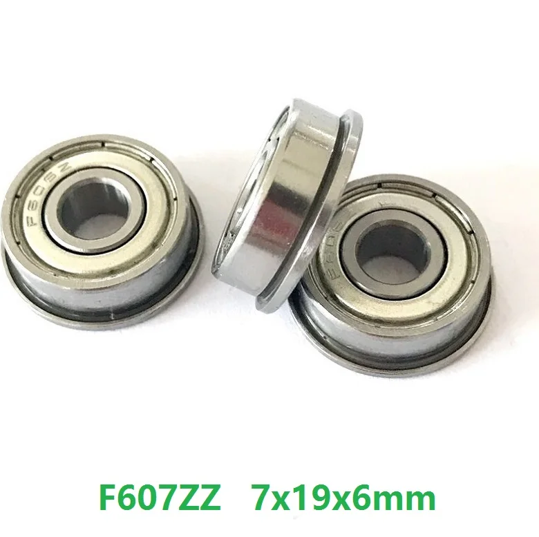 

20pcs/50pcs/100pcs F607ZZ F607Z F607-ZZ Z Flanged bearing 7x19x6mm F607-2Z shielded flange deep groove ball bearings 7*19*6