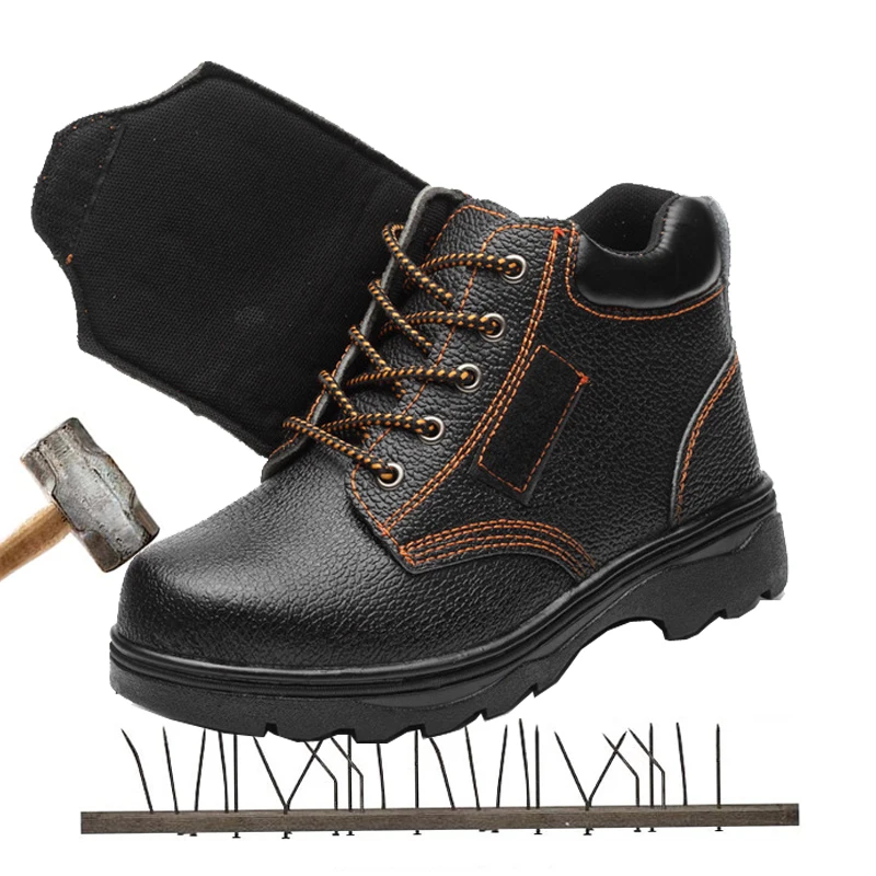 

Leather safety shoes anti-puncture wear shoes work shoes oil-resistant welding labor protection shoes