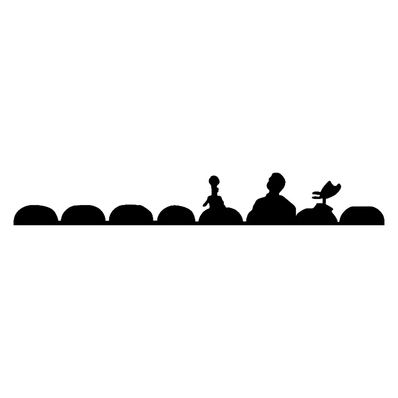 20 см * 2 7 Mystery Science Theater модные виниловые наклейки черный/серебристый S3-5532 |