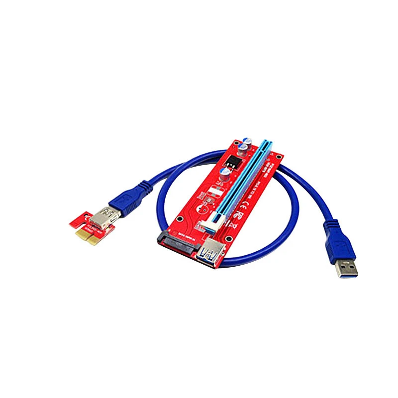 60 см USB3.0 PCI-E Экспресс 1x к 16x Extender адаптер Riser Card SATA 15PIN Питание кабель Майнинг Биткойн устройств Плата расширения