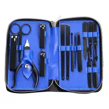 16 шт. набор клипсов для ногтей Ножницы для педикюра Пинцет Нож ушной выбор ногтей искусство черные аксессуары зажим для ногтей Наборы инструментов для красоты