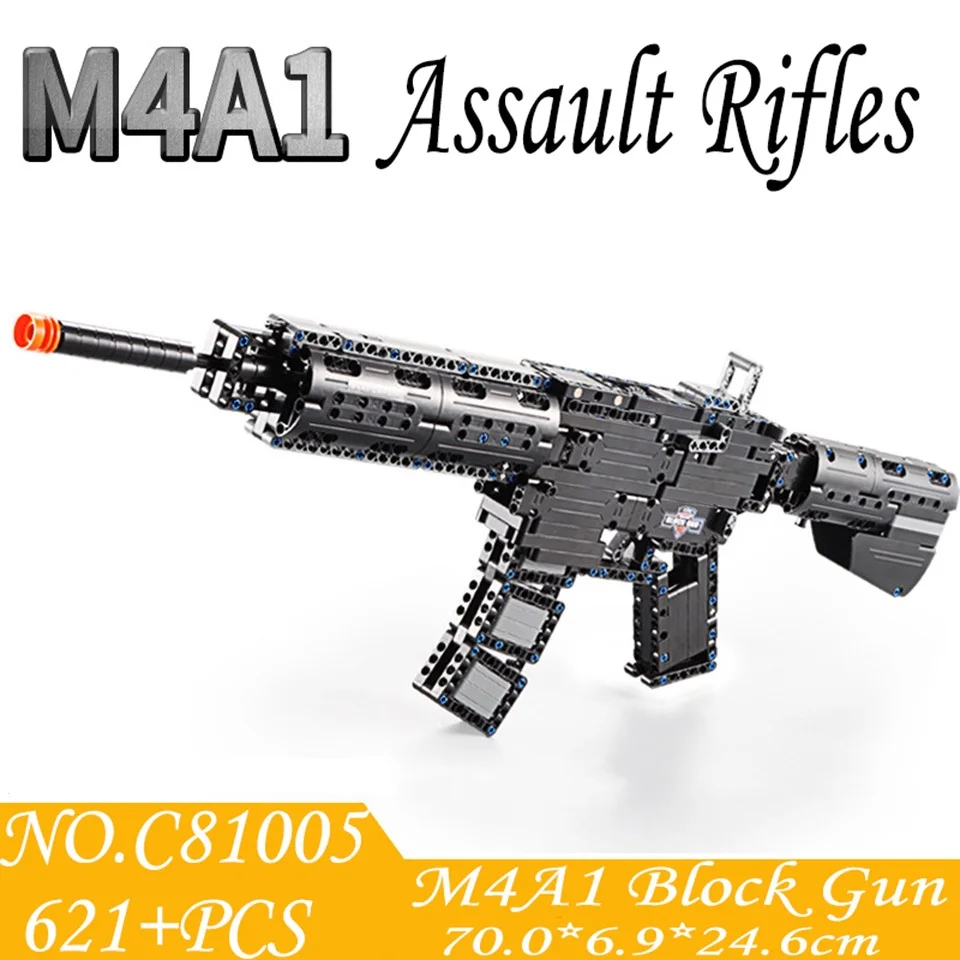 

621+pcs Military Series M4A1 Gun Assemble Building Blocks compatible legoed Children Educational Toys for children