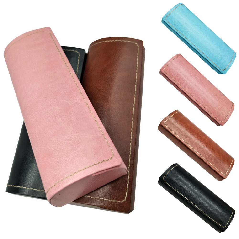 

Solid Dust-Proof Square Glass Case Magnetic Suction Durable Fashion Artificial Leather Waterproof Box Useful Multicolor Hard Men