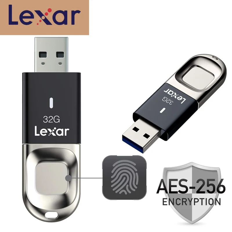 Флешка Lexar с распознаванием отпечатков пальцев 100% оригинал 32 ГБ F35 150 МБ/с./с cle USB
