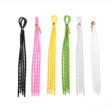 Силиконовый гель яркие цвета шнурки стрейч круглые флуоресцентные модные шнурки для обуви