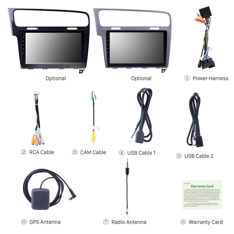 Best Harfey 10.1 inch 1024*600 Touch Screen Android 8.1 GPS Radio for 2013-2015 VW Volkswagen Golf 7 Car Multimedia Player with Music 5