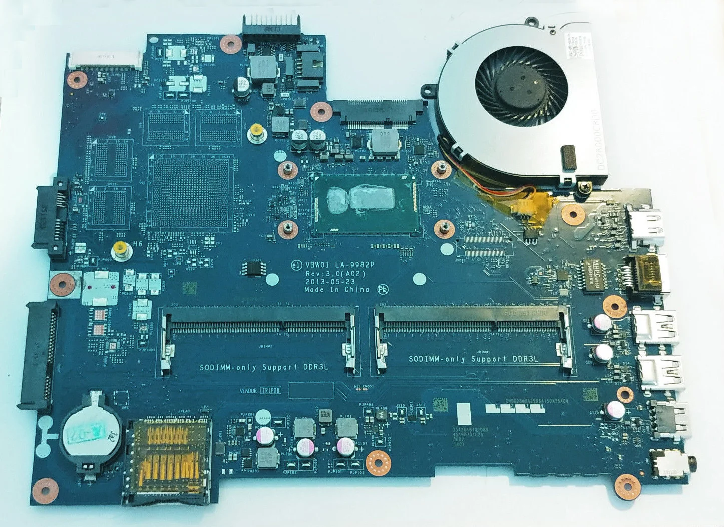 

Laptop Motherboard for dell inspiron 3537 5537 LA-9982P CN-000GCY SR170 I5-4200U cpu DDR3L 100% fully tested