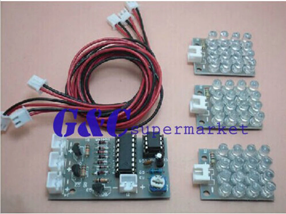 1PCS CD4017 NE555 Detonaon Flash Light 12V DIY Kit