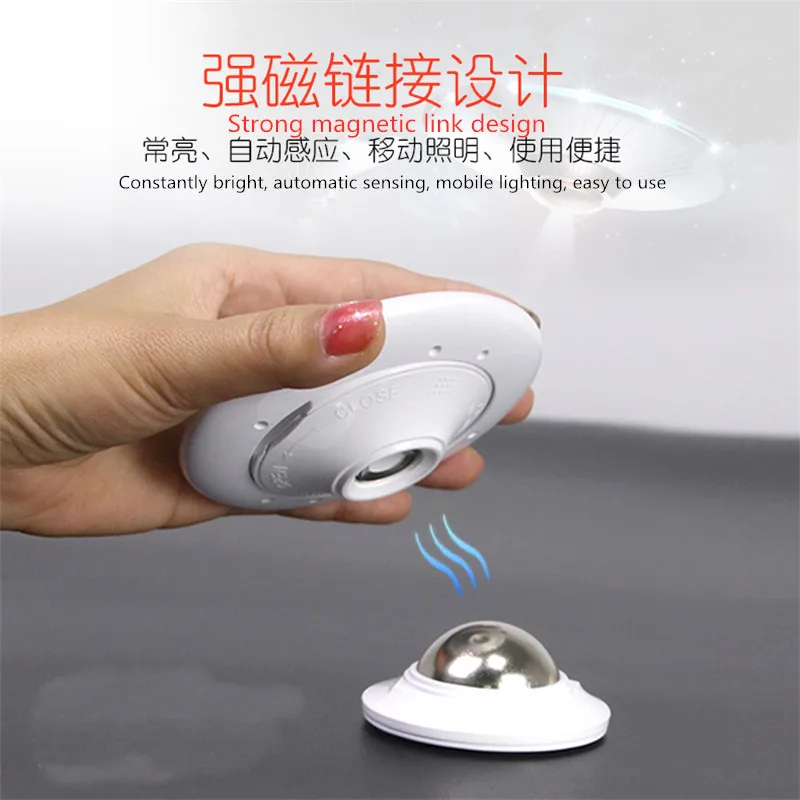  CLAITE 360 Degree Rotating Rechargeable LED Night Light Security Wall Lamp Infrared Sensor Light fo - 33015413624