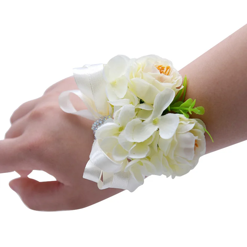 

Hand Corsage Flowers Wedding Flower Bracelet Holder Wrist Flower Wedding Flowers Bracelet Accessories Wedding Hands