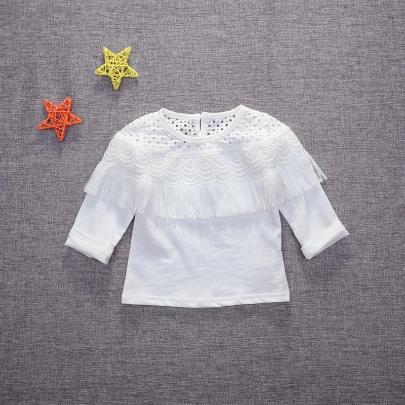 Buy Autumn Baby Girls Cotton Long Sleeve O Neck Lace