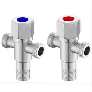 

Double Outlet SUS 304 Stainless Steel Cold/Hot Water Angle Valve Kitchen Bathroom Accessories Water Heater Angle Valves