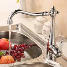 360 градусов вращающийся кран кухонный смеситель для раковины кухонный с одной ручкой смеситель для раковины набортный смеситель