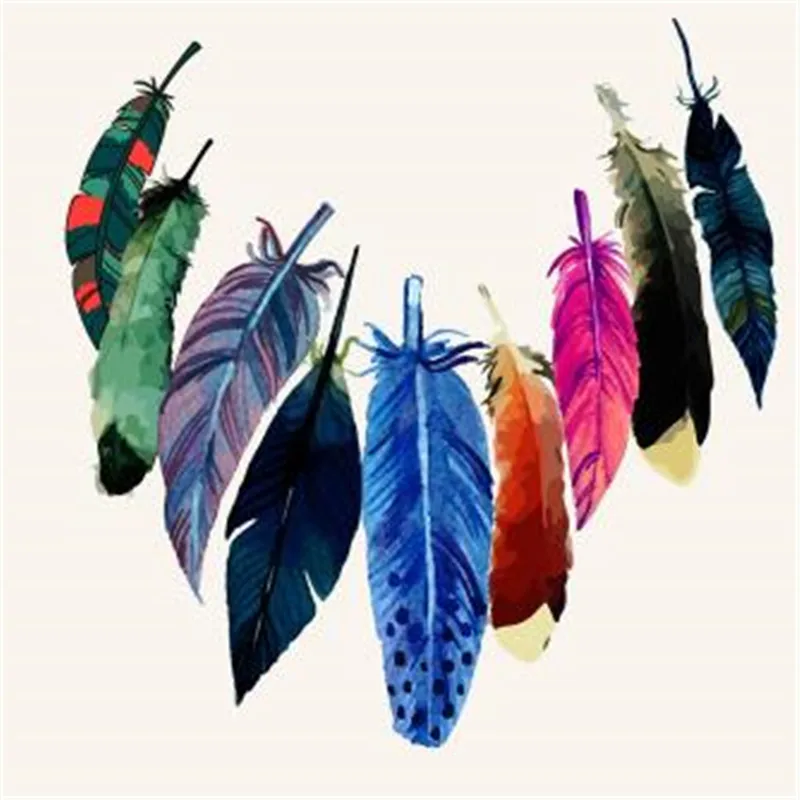 

Fashion clothes printed patch deal with it feather pattern Heat transfer printing Iron on patches for clothing Diy design logo
