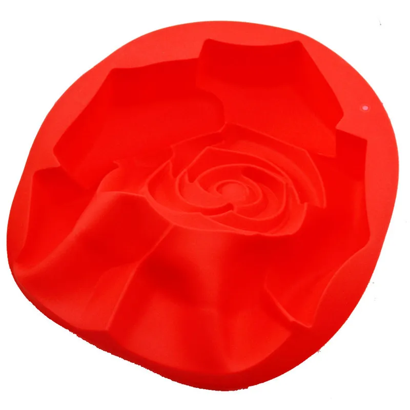Large Rose Flower Shape Silicone Cake Mold Cake Pan Muffin Cup Jelly Pudding Baking mold DIY Baking Cake Tools2