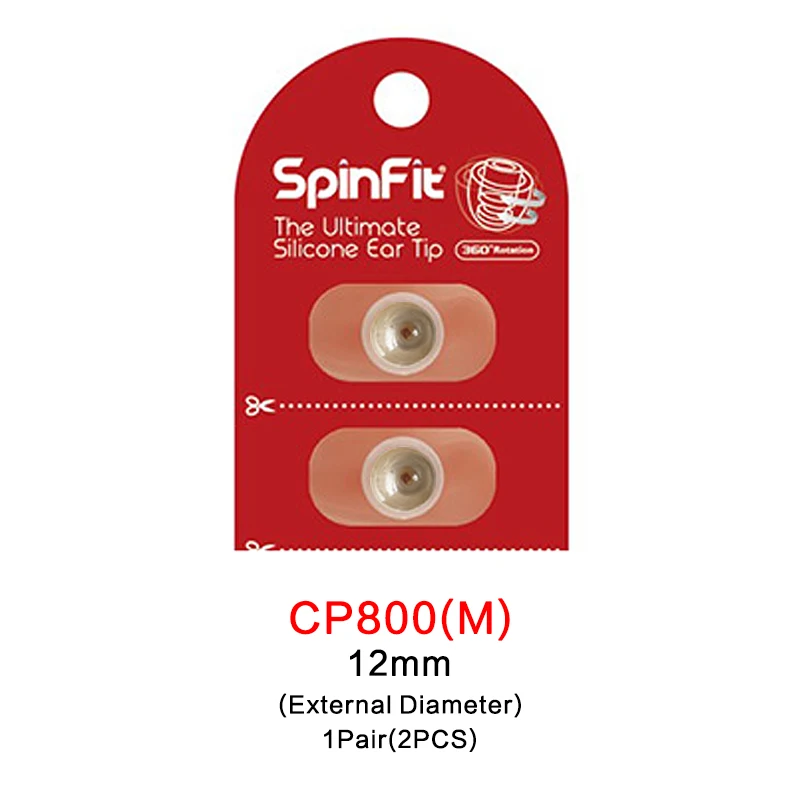 Оригинальные наушники DUNU SpinFit CP100 CP800, патентованный силиконовый наушник, 1 пара(2 шт - Цвет: CP800-M(12mm)