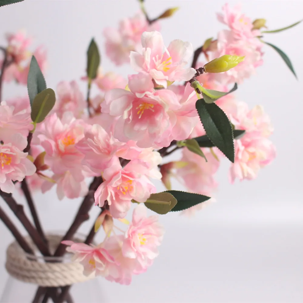 Artificial Silk Flower Mini Cherry Blossom Sakura For Wedding Party Table Decor Acessorise Flores (2)
