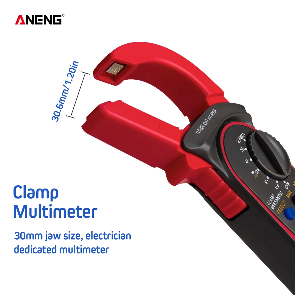 ANENG ST201 Digital Clamp Multimeter Resistance ohm Tester AC DC Clamp Ammeter Transistor Testers Voltmeter d Contact lcr meter