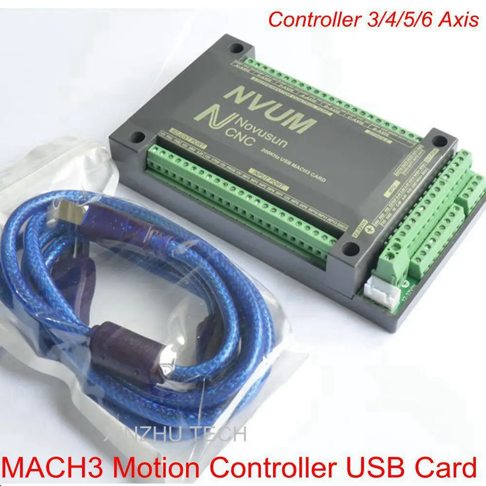 

MACH3 USB Card NVEM 3 Controller 3/4/5/6 Axis CNC Motion Controller USB Card 250KHz Breakout Board Interface Stepper/Servo