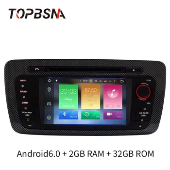 

TOPBSNA 2 Din Android 6.0 Car DVD Multimedia player For Seat Ibiza 2009-2013 GPS Navigation Car Radio Stereo Headunit Auto WIFI