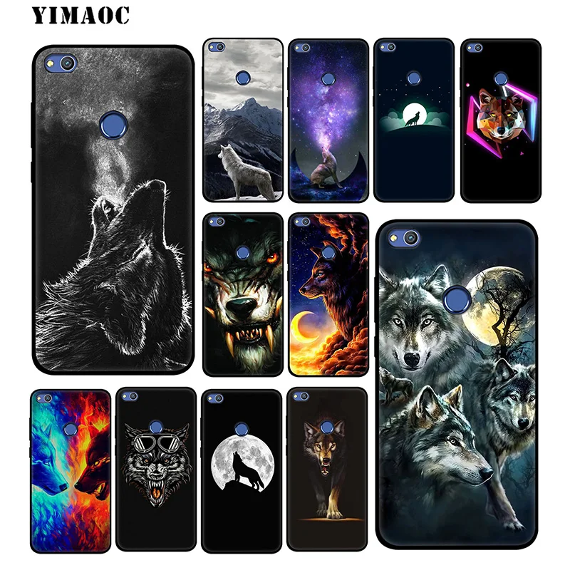 Yimaoc Wolf арт классный мягкий чехол для huawei Honor вид 20 10 8X8 8C 6A 7A 7X 7C Lite рro Y9 Y7 Y6 Prime 2018 2017 |