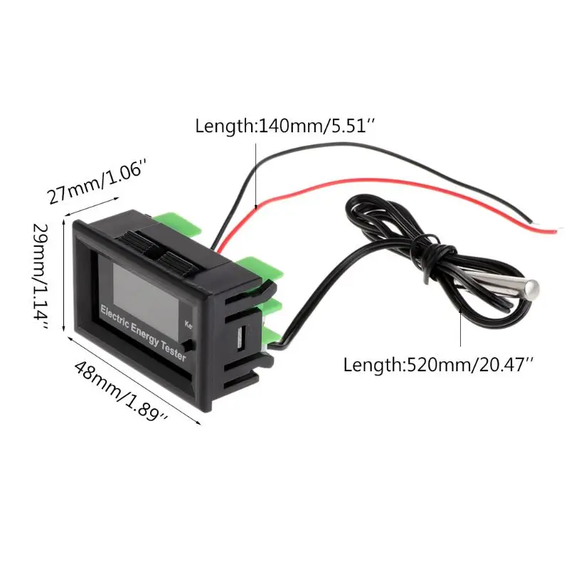 

120V 20A Digital DC Voltmeter Current Voltage Meter LCD Energy Charger Tester