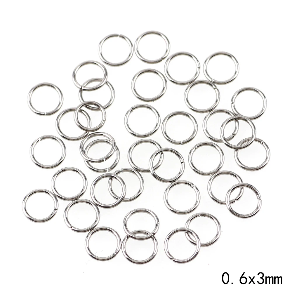 3 мм-10 мм Высокое качество прыгающие кольца из нержавеющей стали серебряный цвет DIY ювелирных изделий - Цвет: 0.6x3mm 450pieces