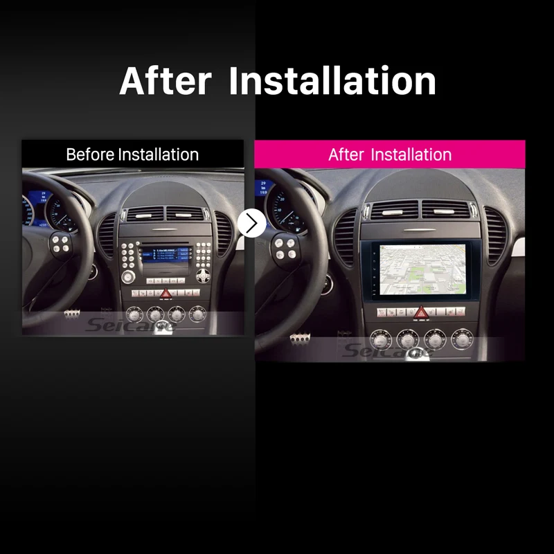 Cheap Seicane 8" Android 9.0 2Din HD GPS Car Stereo For 2000-2011 Mercedes SLK Class R171 SLK200 SLK280 SLK300 SLK350 SLK55 Head Unit 4