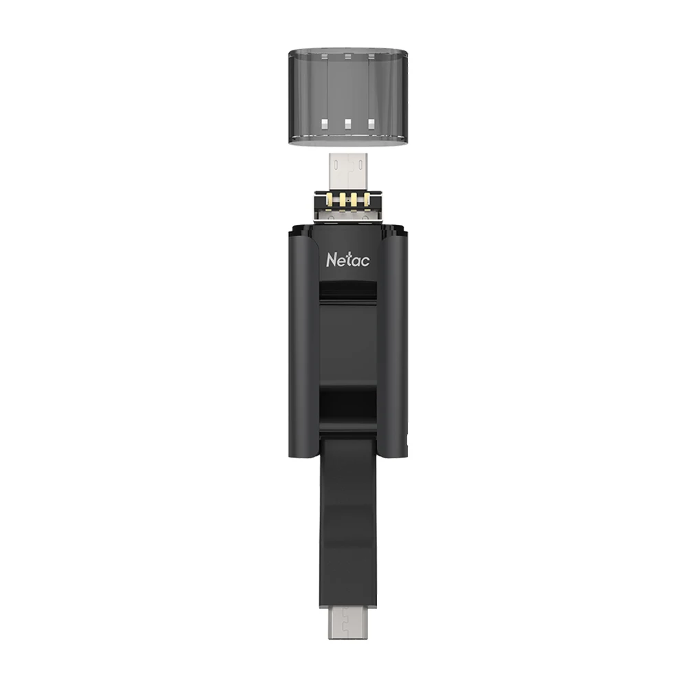 Netac U295 двойной Micro usb зарядка флэш-накопитель черный 16 ГБ 32 ГБ 64 ГБ USB 2,0 флэш-диск USB2.0 OTG Флешка для Android телефона ПК