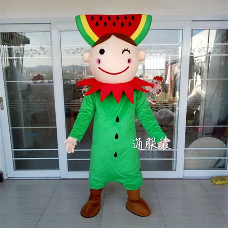 

High Quality EVA Material Sweet Melon Mascot Costume Fruit Cartoon Watermelon Apparel Halloween Birthday Party Cosplay Suits