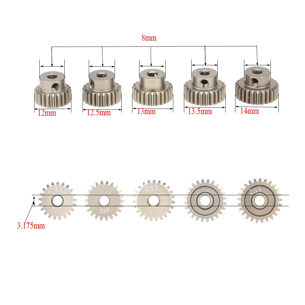 GoolRC 48DP 21 T 22 T 23 T 24 T 25 T Шестерня комбинированная шестеренка Набор для 1/10 RC автомобиль щеточный бесщеточный мотор