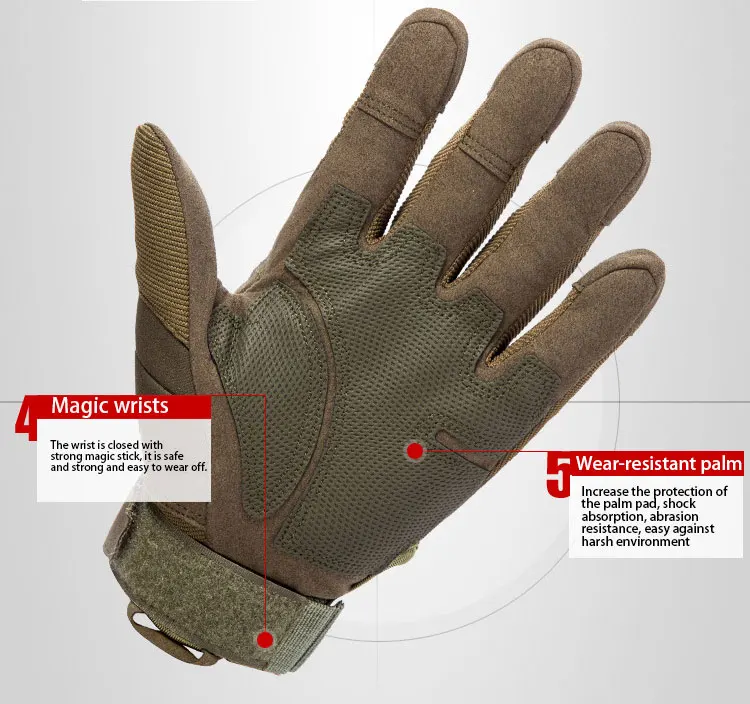 Военные тактические перчатки, мужские перчатки, походные перчатки, уличные спортивные перчатки для охоты, альпинизма, велоспорта, 3 цвета