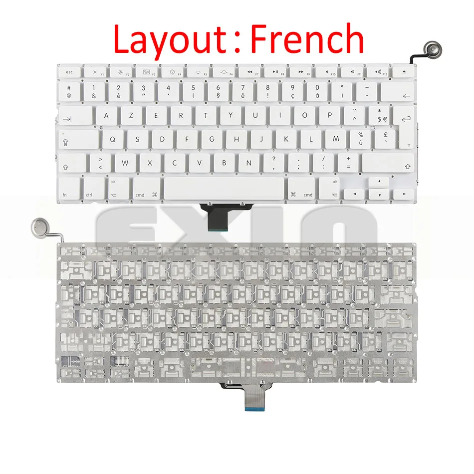Новая A1342 Клавиатура США Английский Великобритания французский русский клавиатуры для Apple Macbook 1" дюймов Unibody белый A1342 США клавиатура год