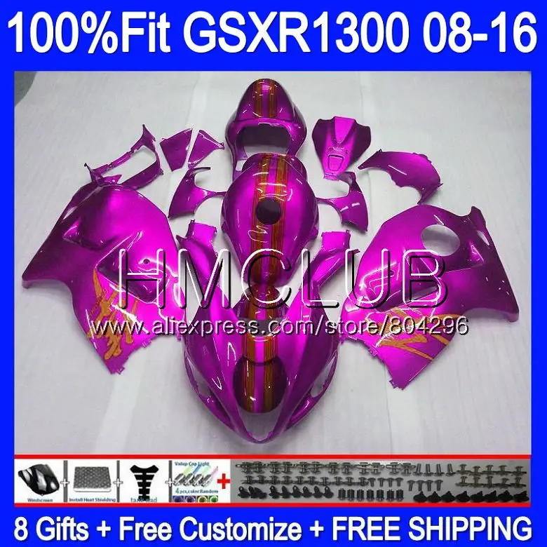 

Injection For SUZUKI Hayabusa GSXR1300 08 13 14 15 16 27HM.28 Rose Pink GSX-R1300 GSXR 1300 2008 2013 2014 2015 2016 Fairing